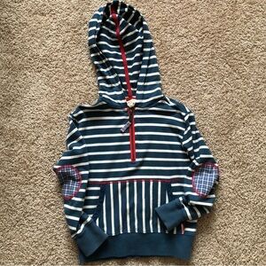Matilda Jane with Joanna Gaines Kids Striped Quarter Zip Pullover Hoodie Size 4